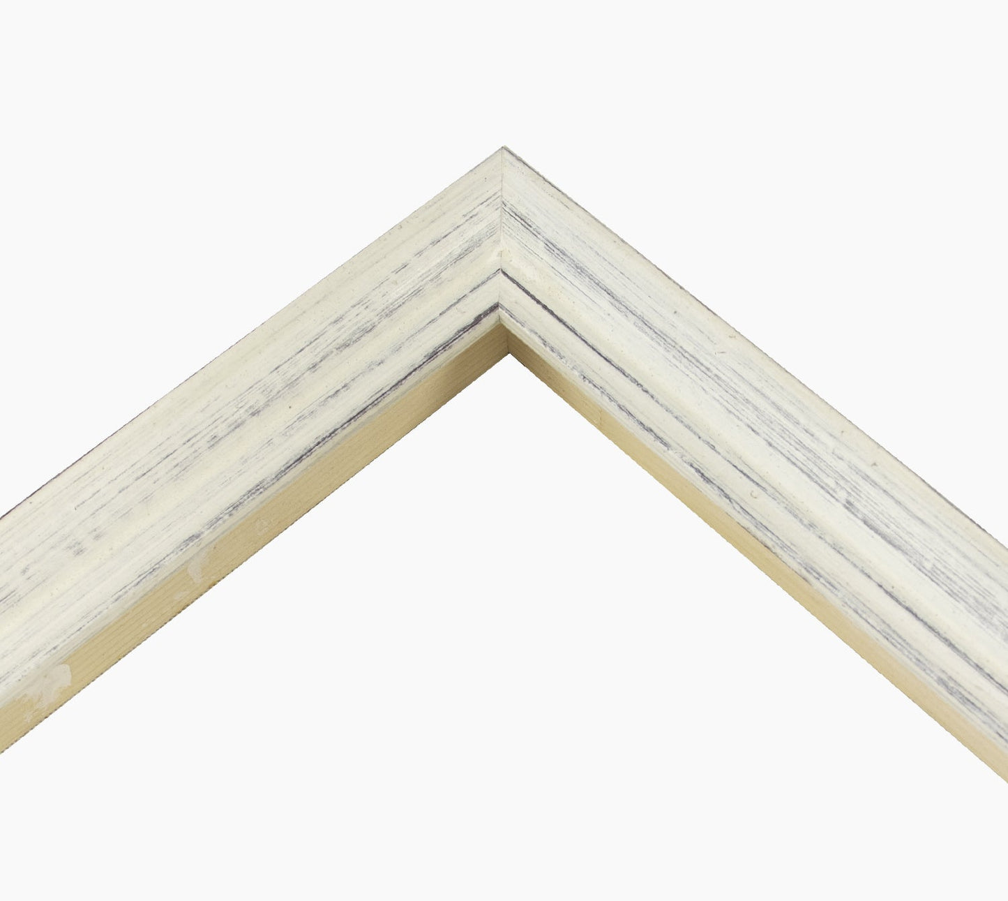 226.920 cadre en bois blanc avec fond marron mesure de profil 42x26 mm Lombarda cornici