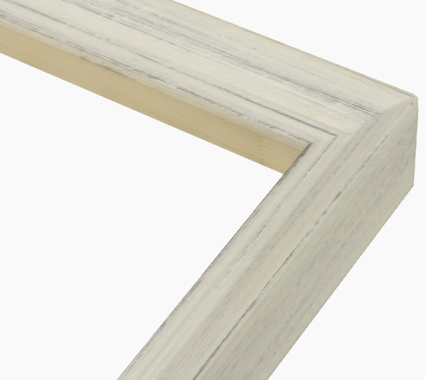 226.920 cadre en bois blanc avec fond marron mesure de profil 42x26 mm Lombarda cornici