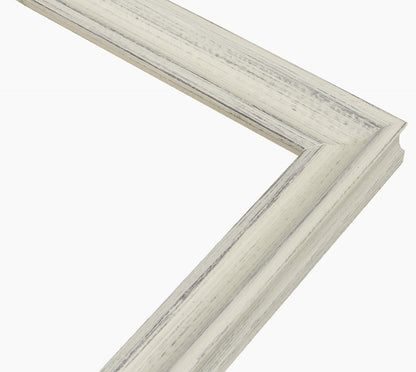 145.920 cornice in legno bianco fondo marrone con profilo misura 35x30 mm Lombarda cornici