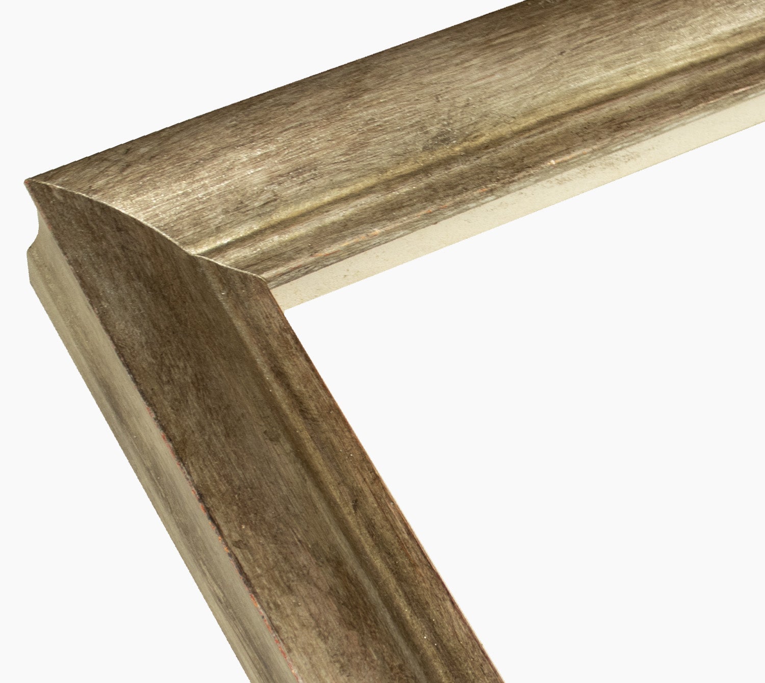 227.231 cadre en bois à la feuille d'argent antique mesure de profil 45x45 mm Lombarda cornici
