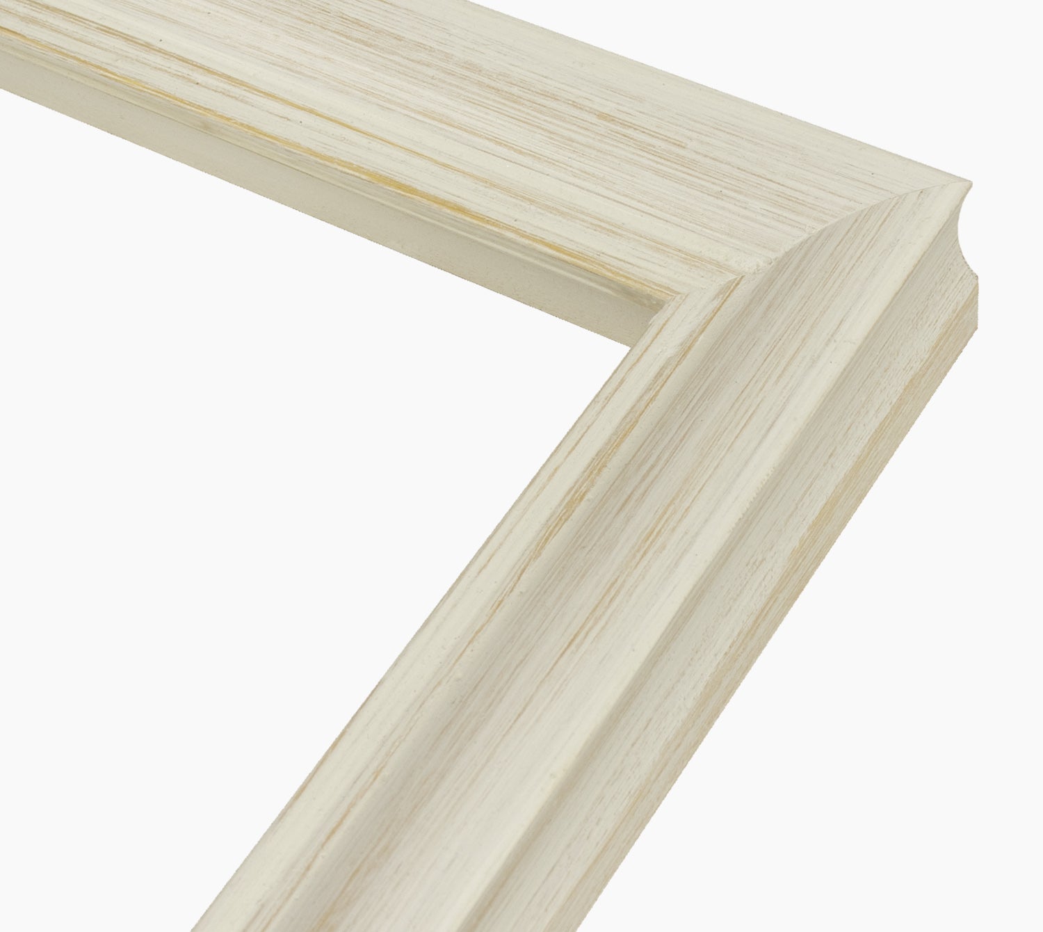 227.915 cadre en bois à fond ocre blanc mesure de profil 45x45 mm Lombarda cornici