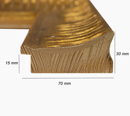 301.010 cadre en bois à la feuille d'or mesure de profil 70x33 mm Lombarda cornici S.n.c.