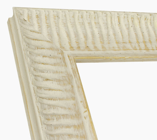 301.915 cadre en bois à fond ocre blanc mesure de profil 70x33 mm Lombarda cornici S.n.c.