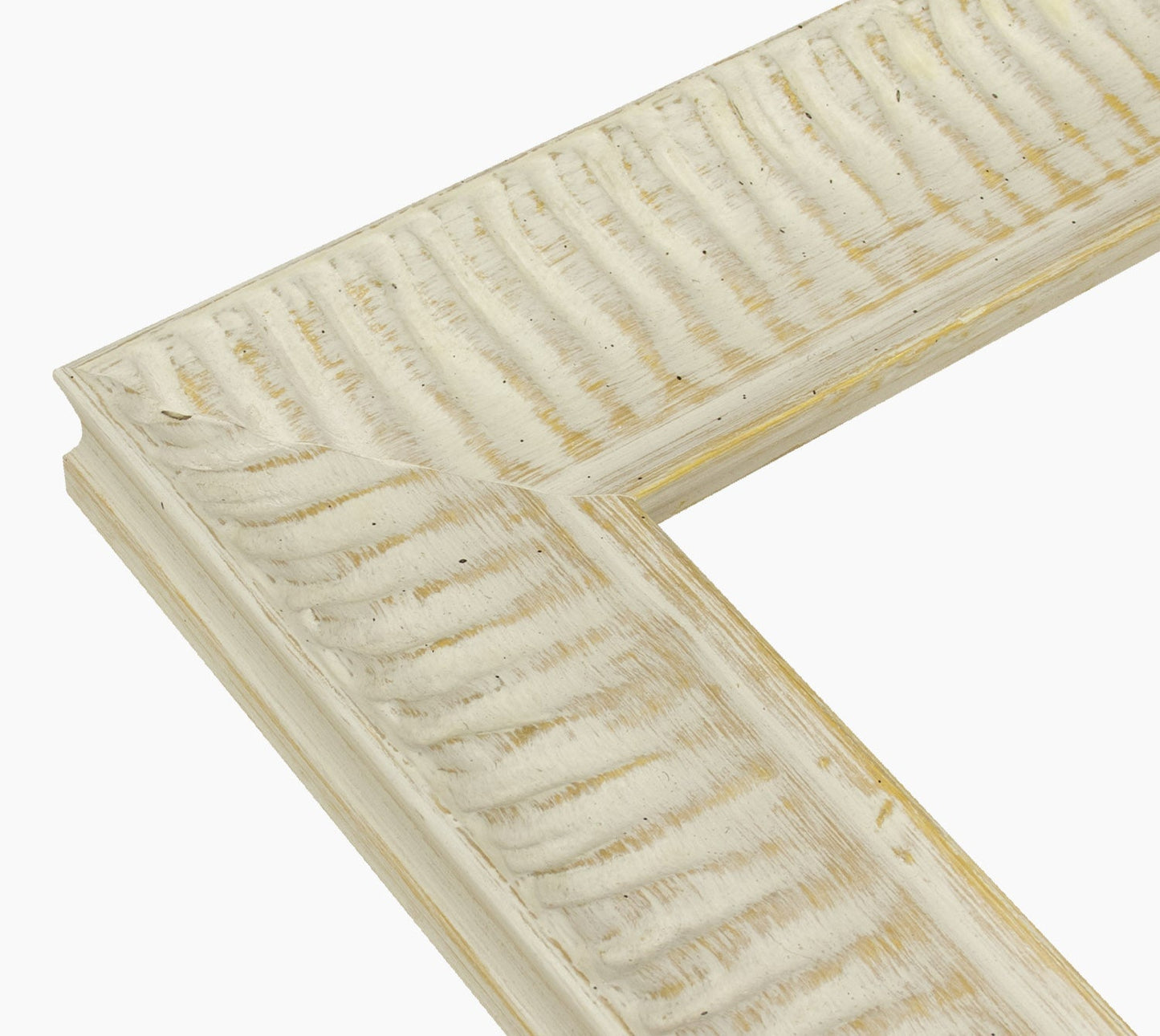 301.915 cadre en bois à fond ocre blanc mesure de profil 70x33 mm Lombarda cornici S.n.c.