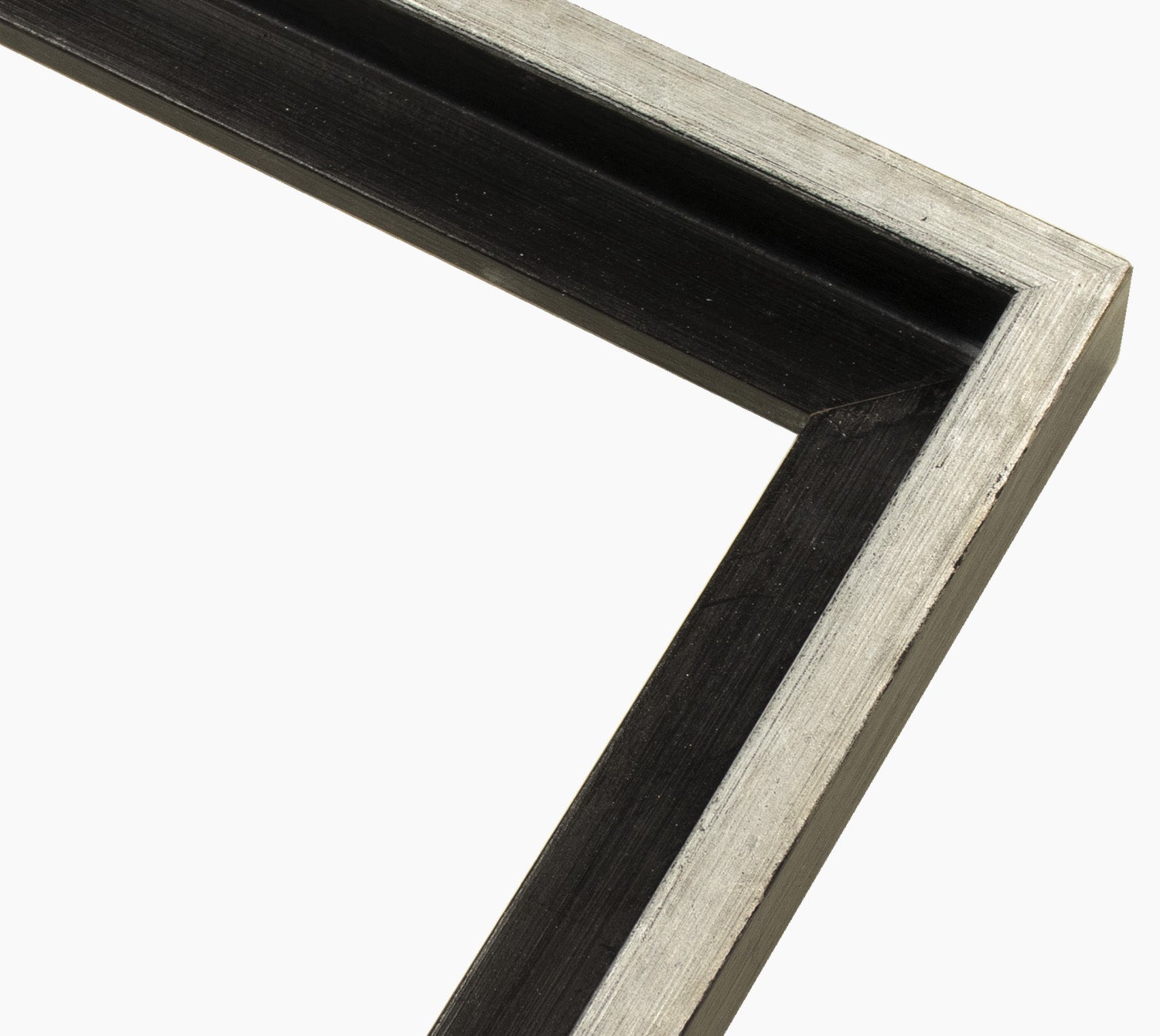 305.7602 cadre en bois noir et argent mesure de profil 40x35 mm Lombarda cornici S.n.c.