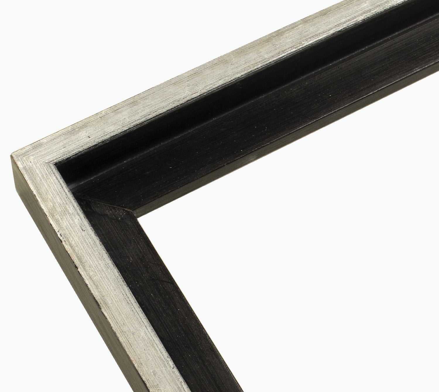 305.7602 cadre en bois noir et argent mesure de profil 40x35 mm Lombarda cornici S.n.c.