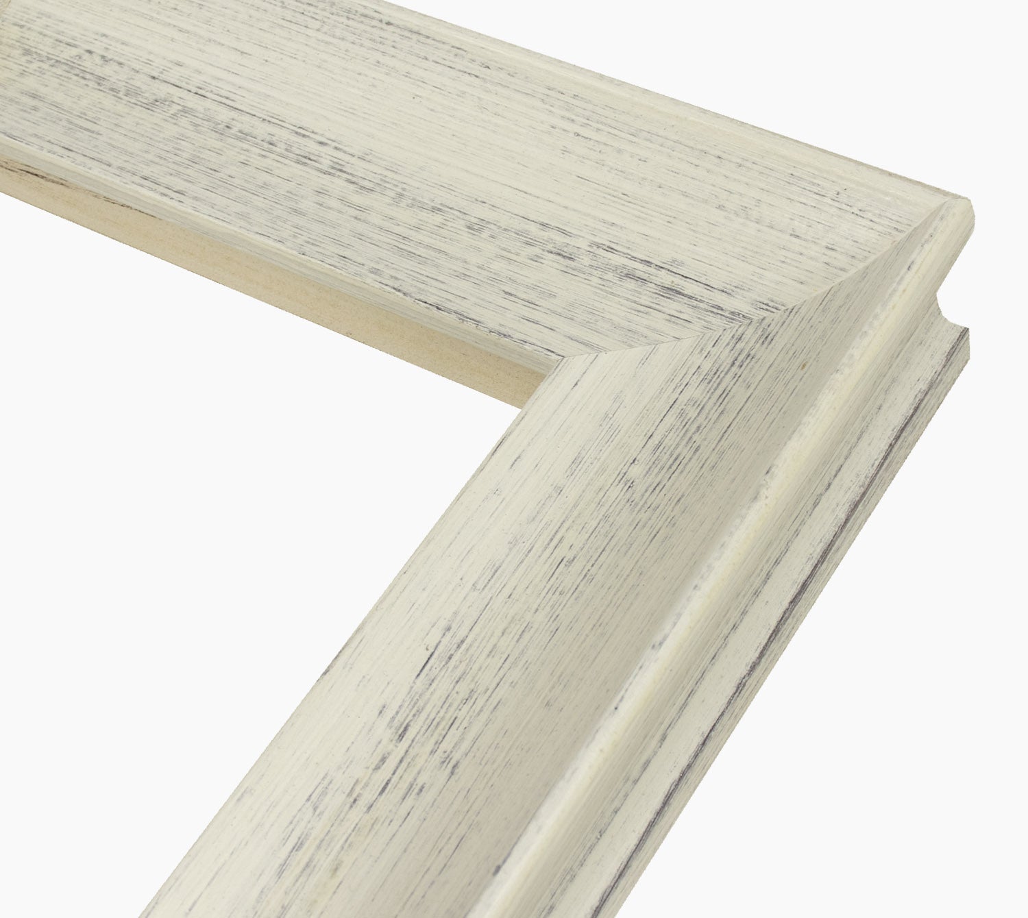 444.920 cadre en bois blanc avec fond marron mesure de profil 65x55 mm Lombarda cornici S.n.c.