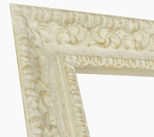 4480.915 cadre en bois à fond ocre blanc mesure de profil 80x50 mm Lombarda cornici S.n.c.