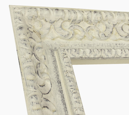4480.920 cadre en bois à fond sombre blanc mesure de profil 80x50 mm Lombarda cornici S.n.c.