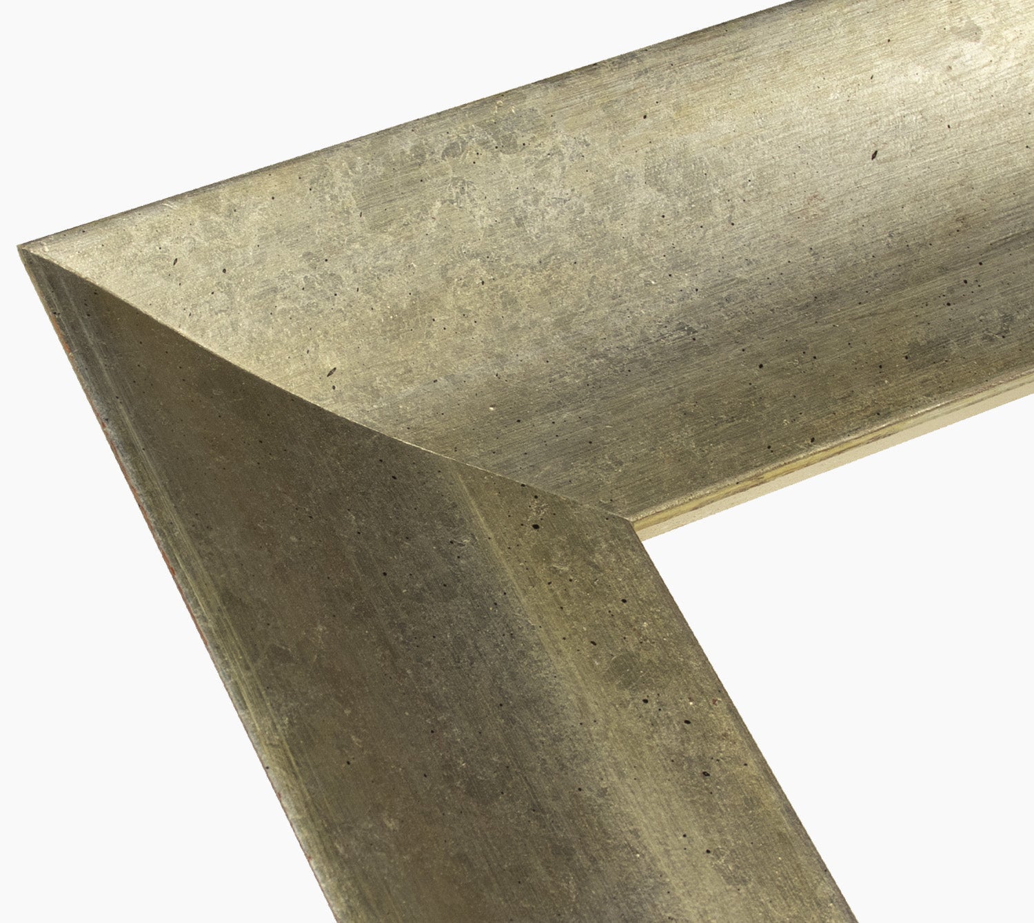 449.011 cornice in legno in foglia argento misura profilo 100x50 mm