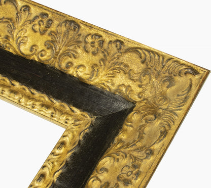 4900.601 cadre en bois à la feuille d'or gorge noire mesure de profil 100x50 mm Lombarda cornici S.n.c.