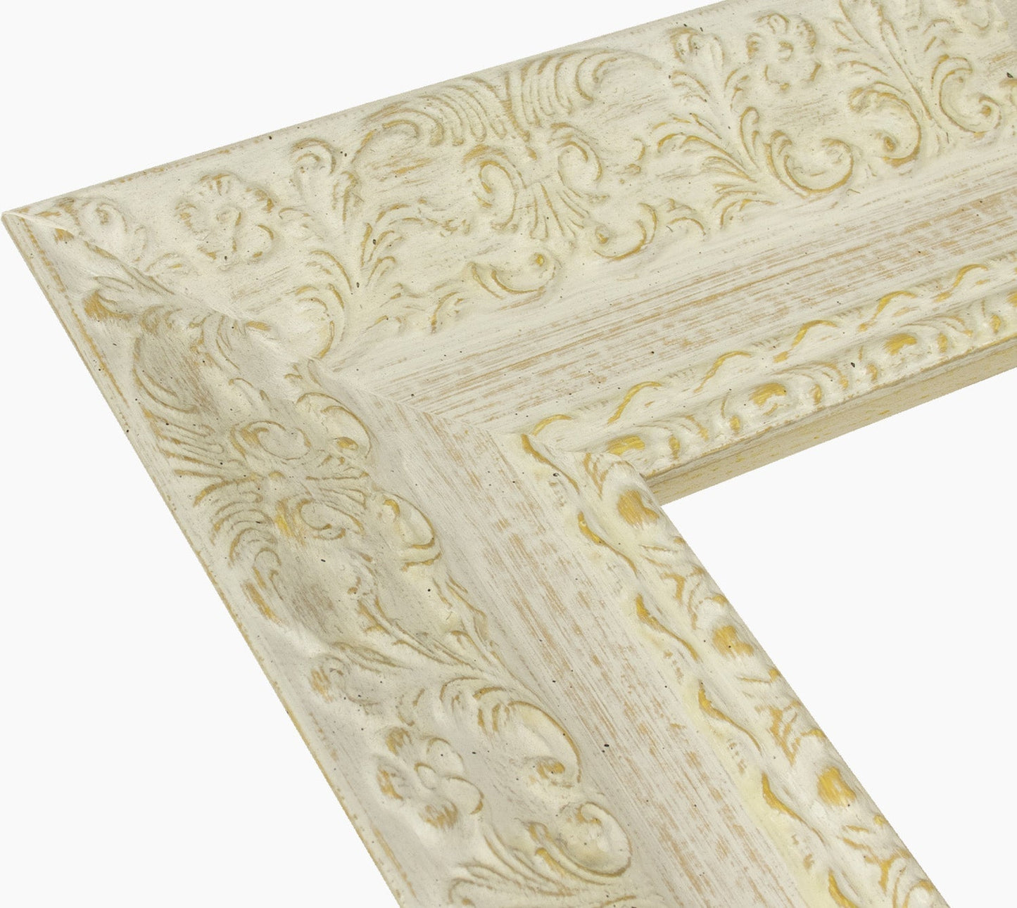 4900.915 cadre en bois à fond ocre blanc mesure de profil 100x50 mm Lombarda cornici S.n.c.
