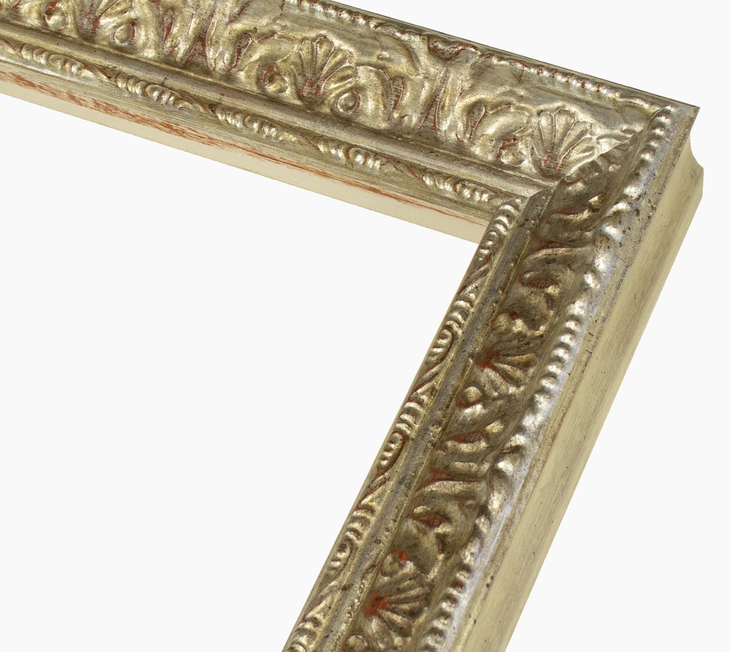496.011 cadre en bois à la feuille d'argent Largeur 45mm - Hauteur 50mm Artisan cadre by Lombarda cornici S.n.c.