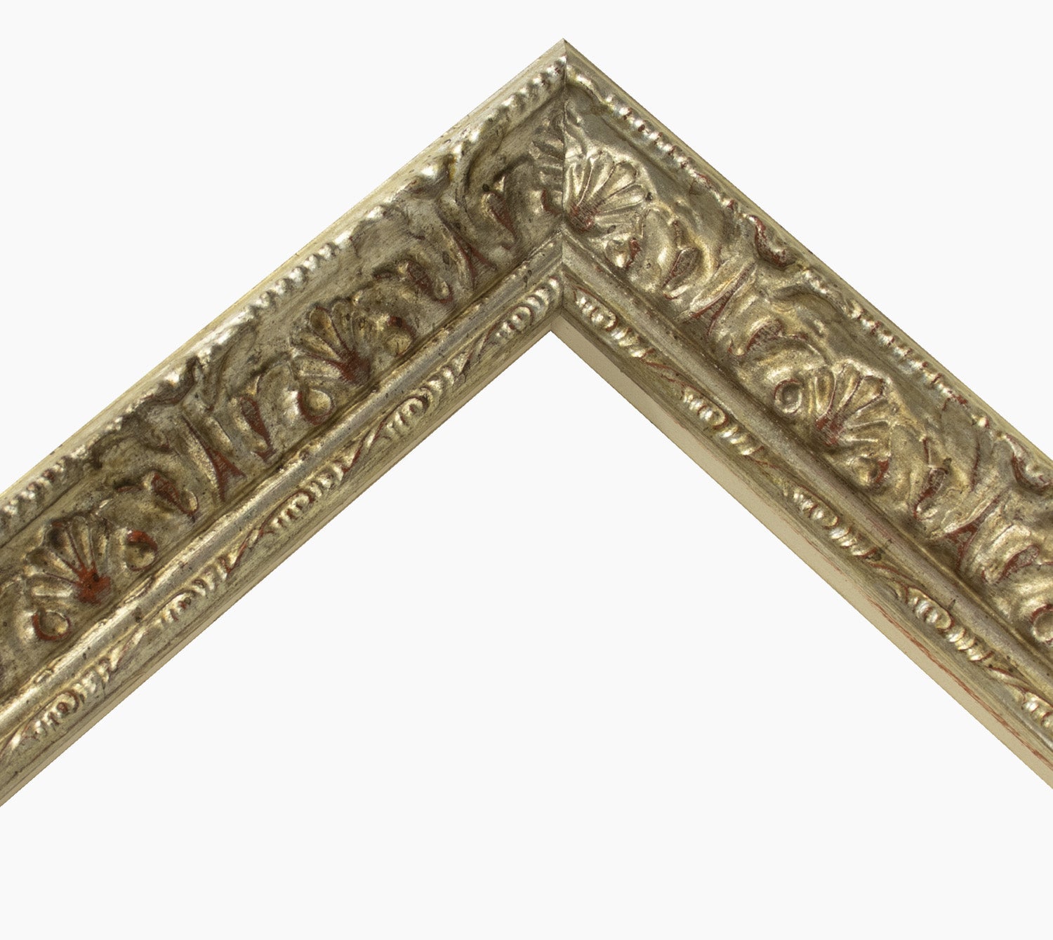 496.011 cadre en bois à la feuille d'argent Largeur 45mm - Hauteur 50mm Artisan cadre by Lombarda cornici S.n.c.