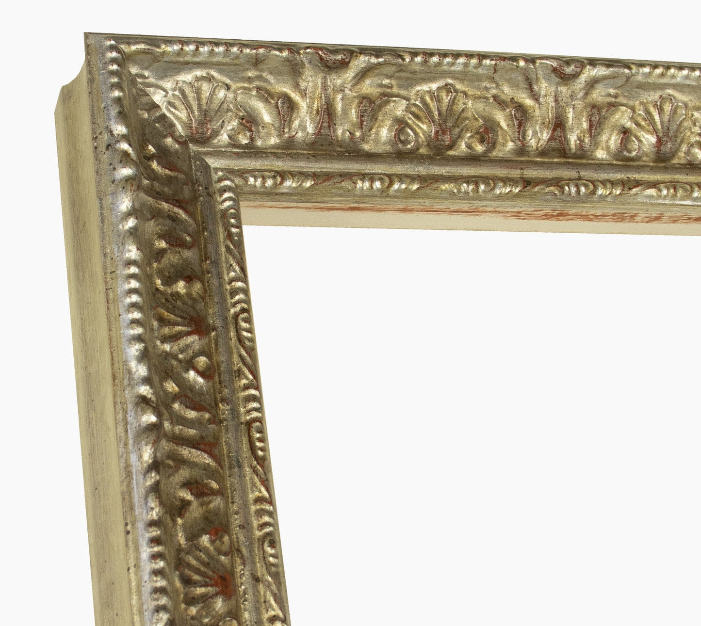 496.011 cadre en bois à la feuille d'argent Largeur 45mm - Hauteur 50mm Artisan cadre by Lombarda cornici S.n.c.