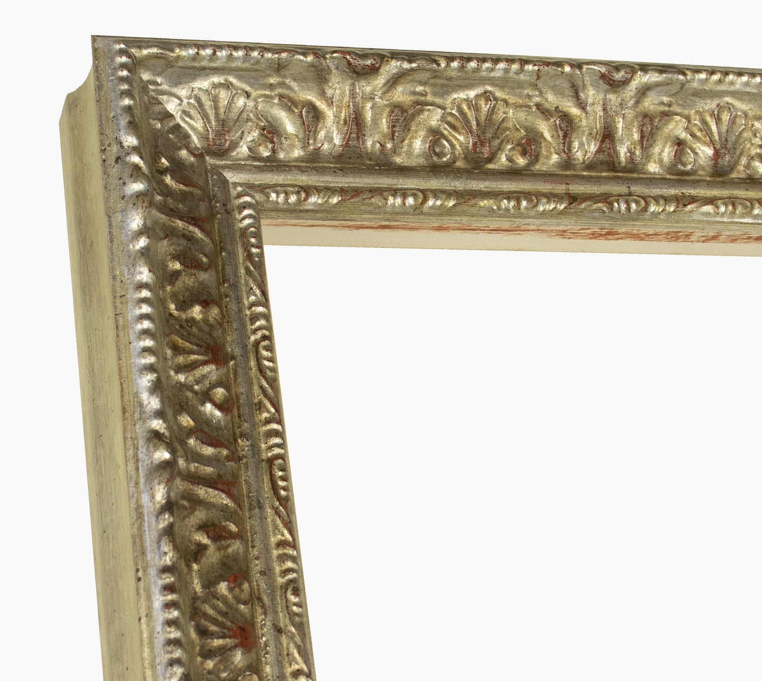496.011 cadre en bois à la feuille d'argent Largeur 45mm - Hauteur 50mm Artisan cadre by Lombarda cornici S.n.c.