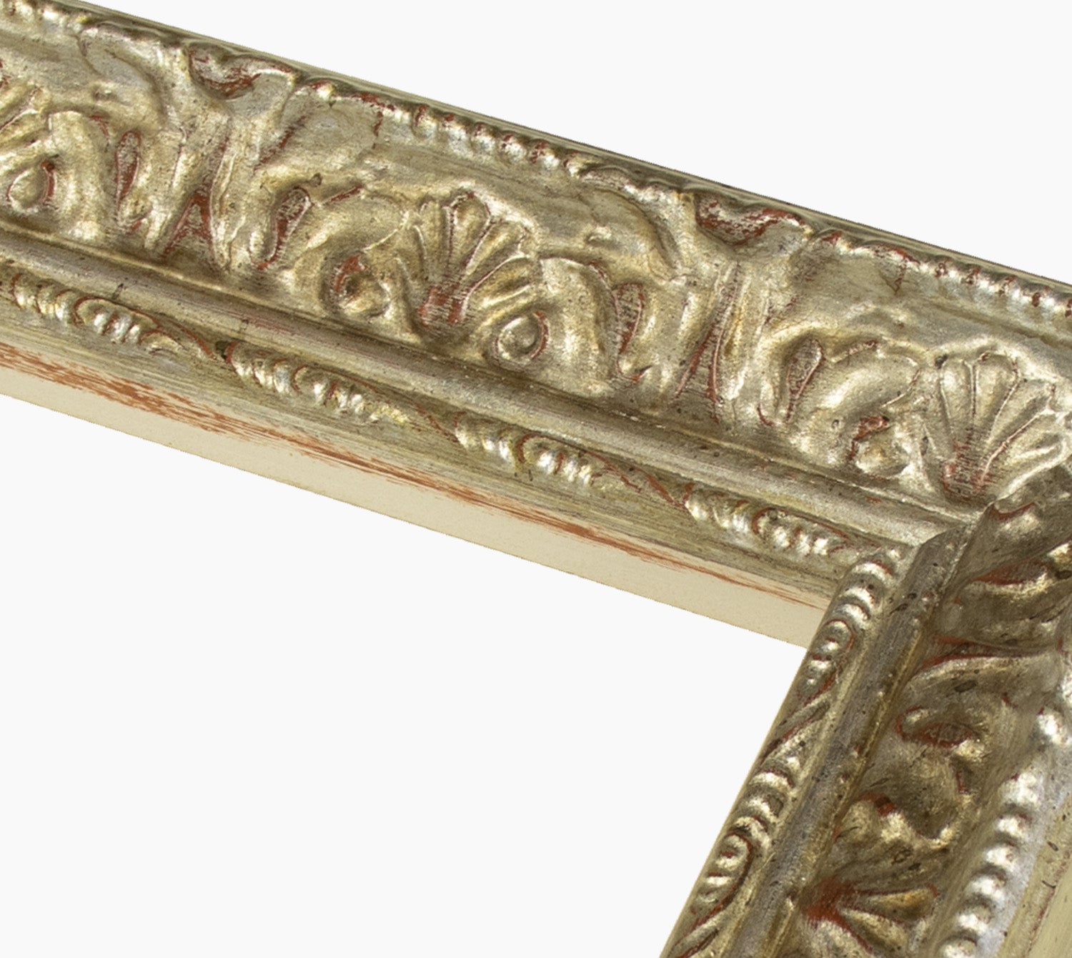 496.011 cadre en bois à la feuille d'argent Largeur 45mm - Hauteur 50mm Artisan cadre by Lombarda cornici S.n.c.