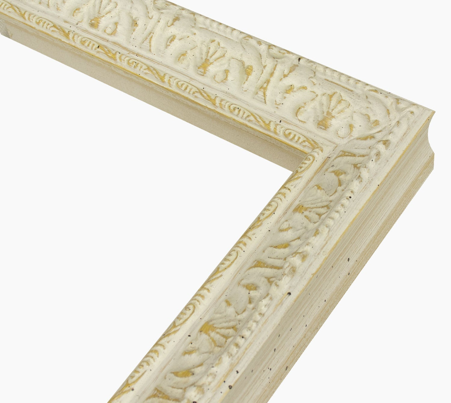 496.915 cadre en bois à fond ocre blanc mesure de profil 45x50 mm Lombarda cornici S.n.c.
