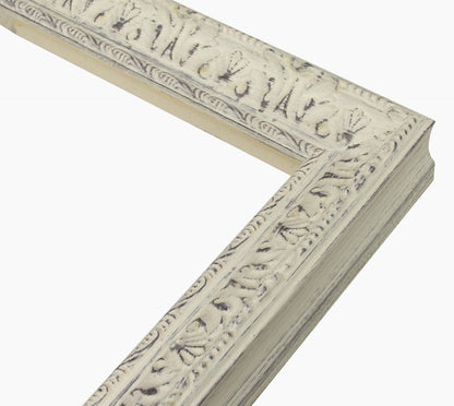 496.920 cadre en bois blanc avec fond marron mesure de profil 45x50 mm Lombarda cornici S.n.c.
