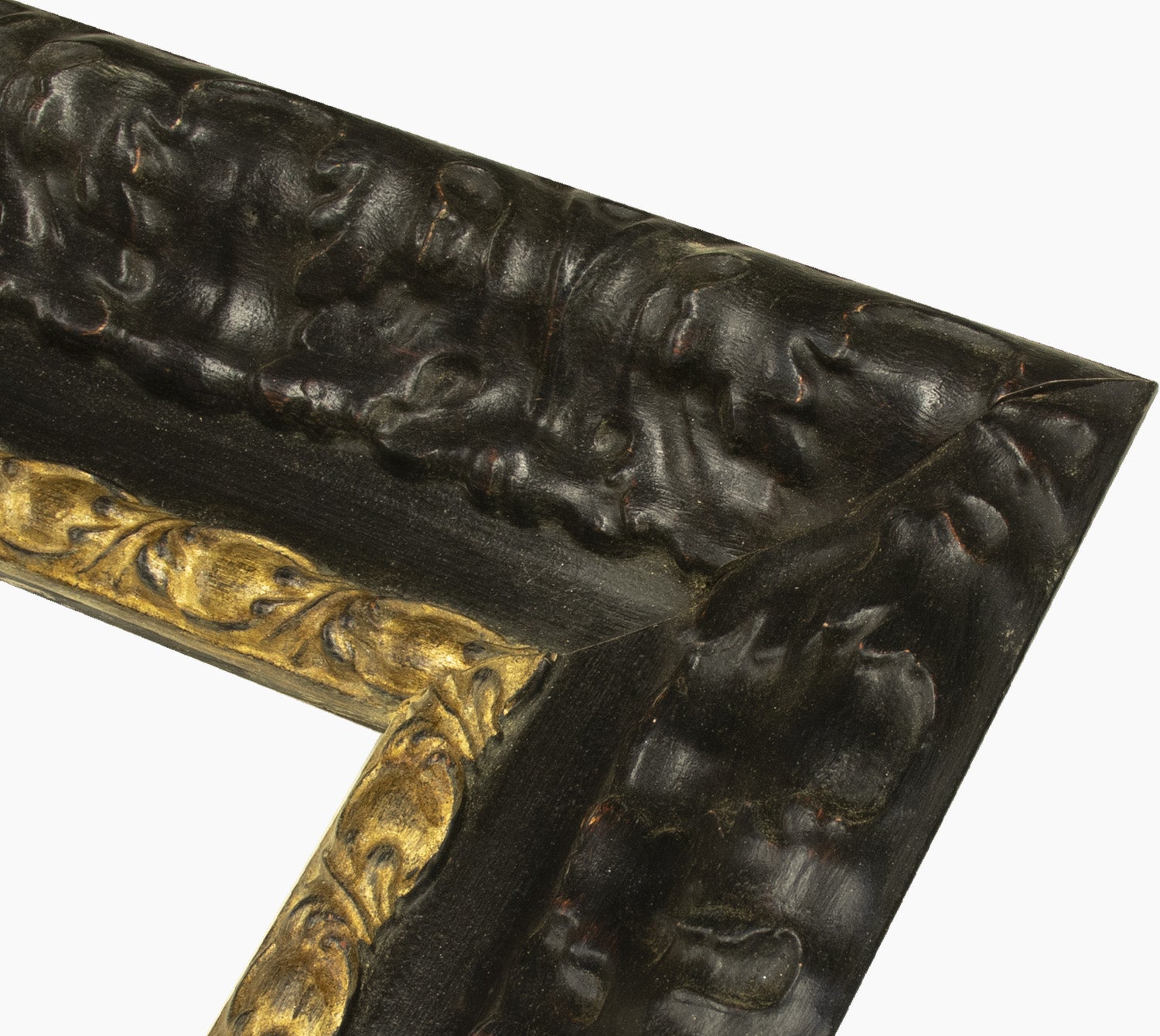 4980.601 cadre en bois noir avec fil d'or mesure de profil 100x60 mm Lombarda cornici S.n.c.