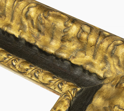 4980.8601 cadre en bois à la feuille d'or à gorge noire mesure de profil 100x60 mm Lombarda cornici S.n.c.
