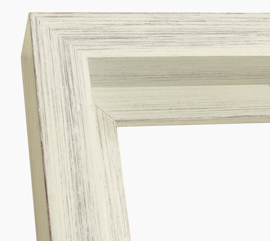 605.920 cadre en bois blanc fond marron mesure de profil 60x55 mm Lombarda cornici S.n.c.