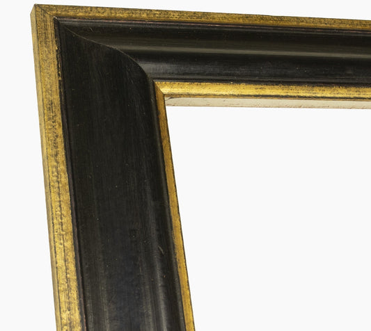 628.601 cadre en bois noir avec des fils d'or mesure de profil 60x37 mm Lombarda cornici S.n.c.