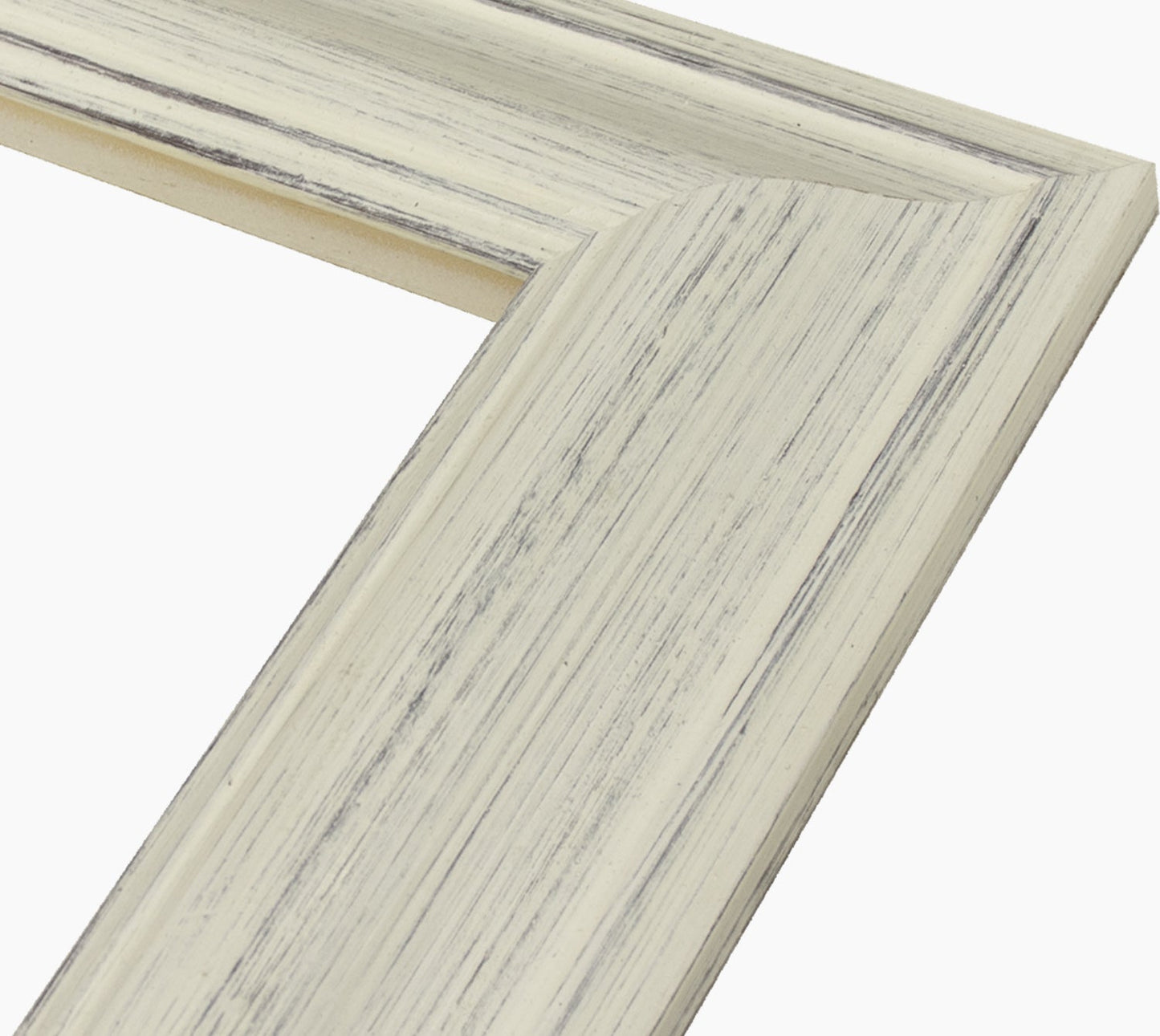 628.920 cadre en bois blanc avec fond marron mesure de profil 60x37 mm Lombarda cornici S.n.c.