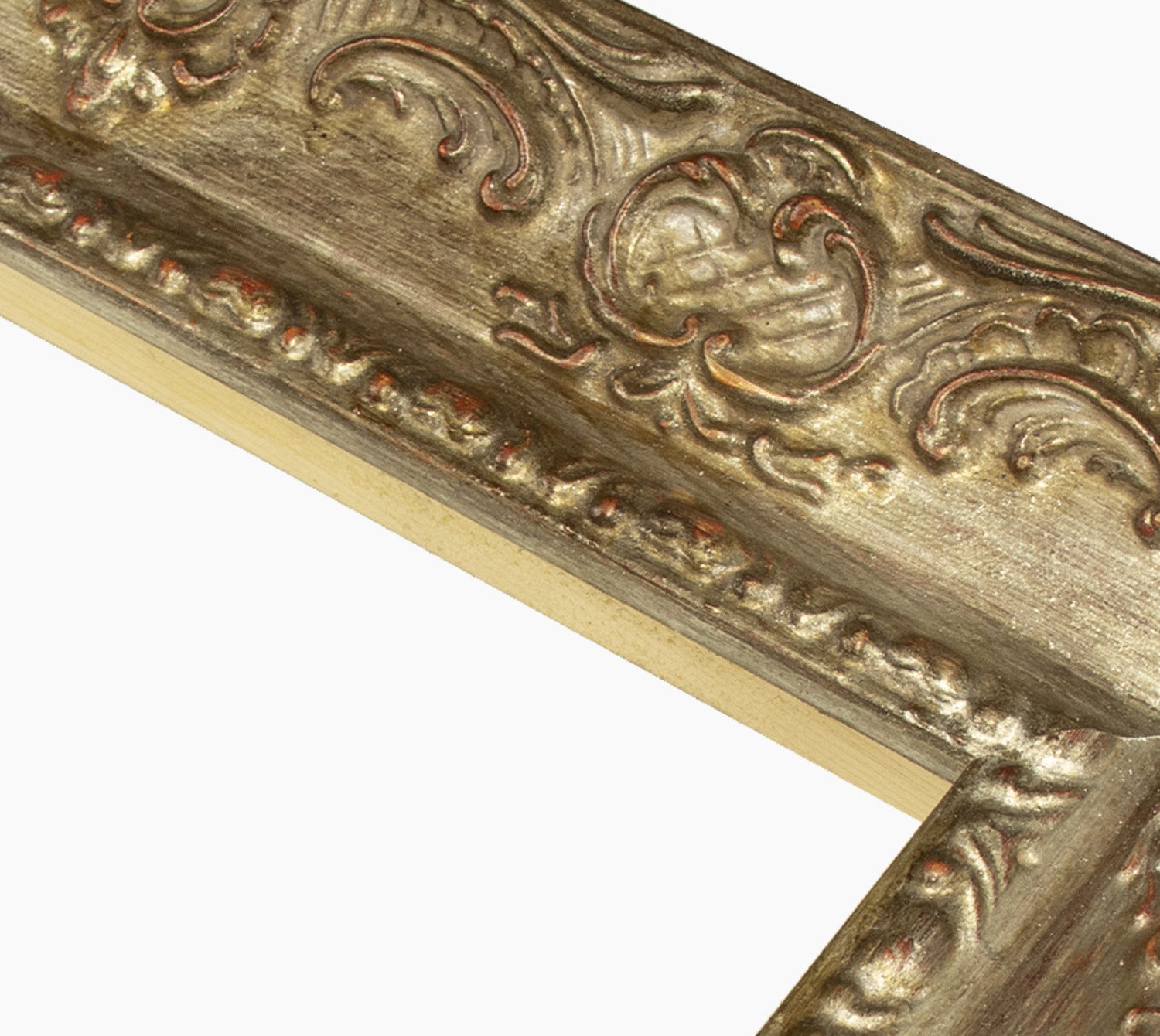 631.231 cadre en bois à la feuille d'argent antique mesure de profil 65x55 mm Lombarda cornici S.n.c.