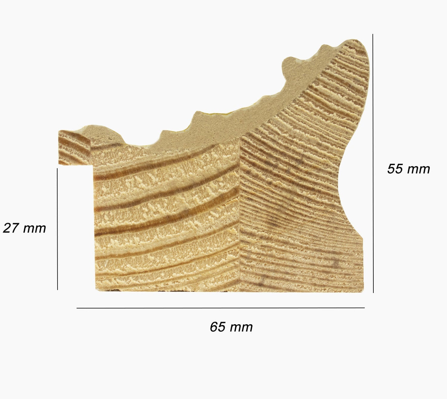 449,899 white wax wooden frame profile size 100x50 mm