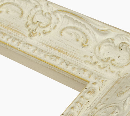 631.915 cadre en bois à fond ocre blanc mesure de profil 65x55 mm Lombarda cornici S.n.c.