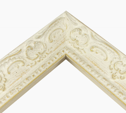 631.915 cadre en bois à fond ocre blanc mesure de profil 65x55 mm Lombarda cornici S.n.c.