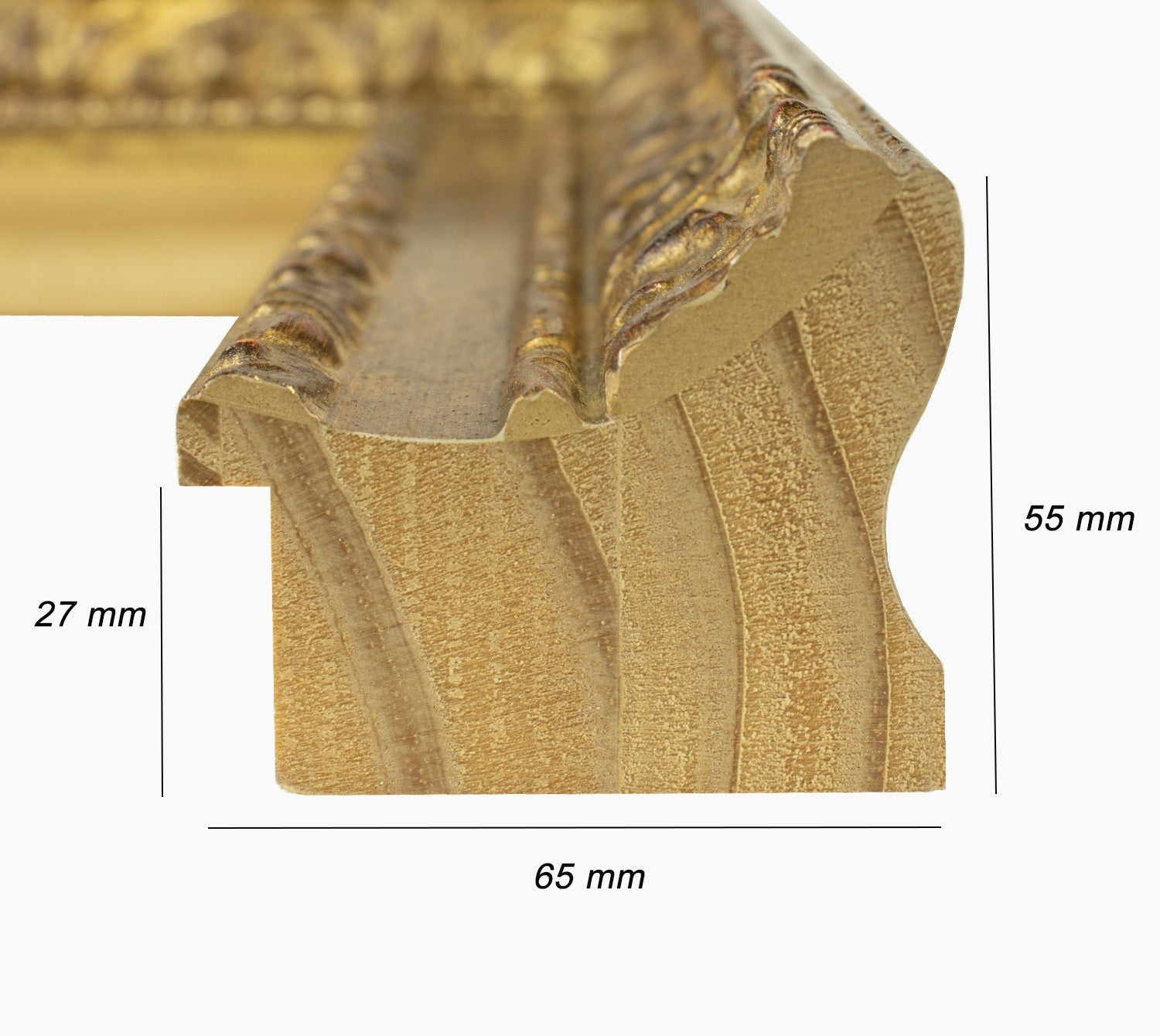 Larga Anticato Oro Cornice in legno 50x70cm - Qualità Premium -  ArtPhotoLimited