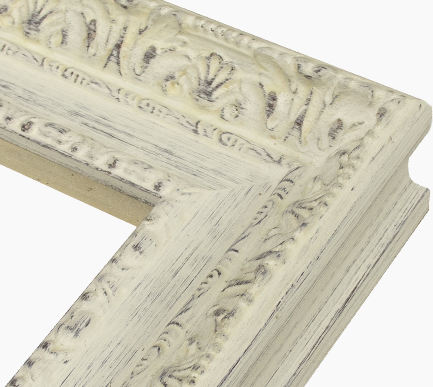 643.920 cadre en bois blanc avec fond marron mesure de profil 65x55 mm Lombarda cornici S.n.c.