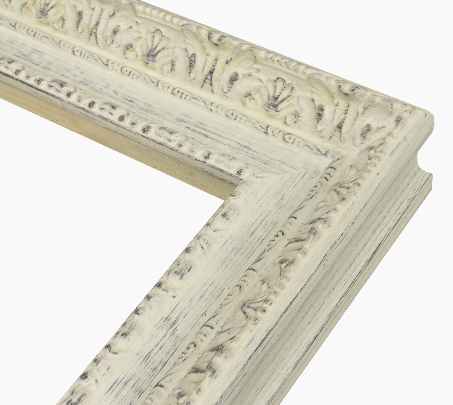 643.920 cadre en bois blanc avec fond marron mesure de profil 65x55 mm Lombarda cornici S.n.c.