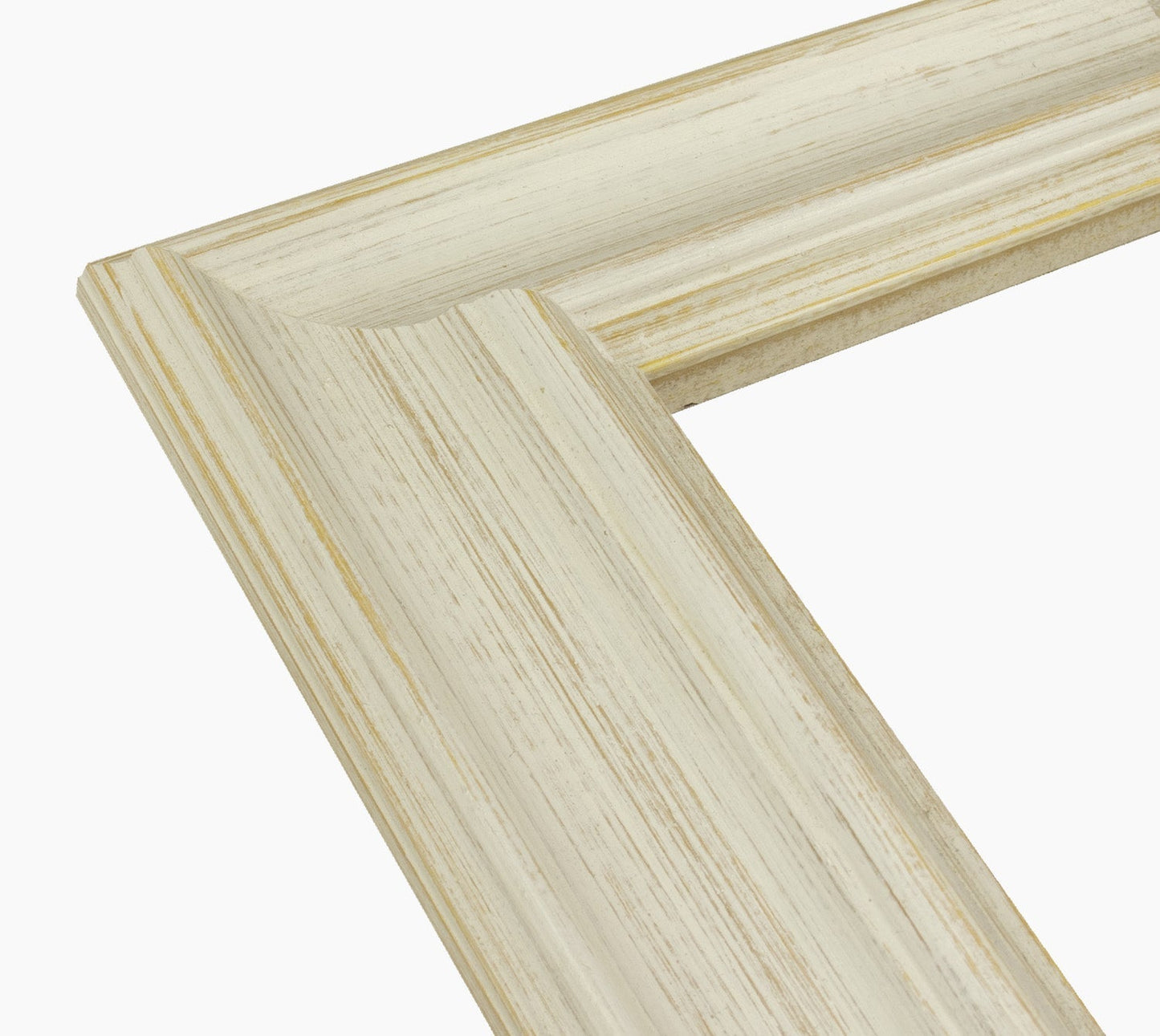 739.915 cadre en bois à fond ocre blanc mesure de profil 80x45 mm Lombarda cornici S.n.c.