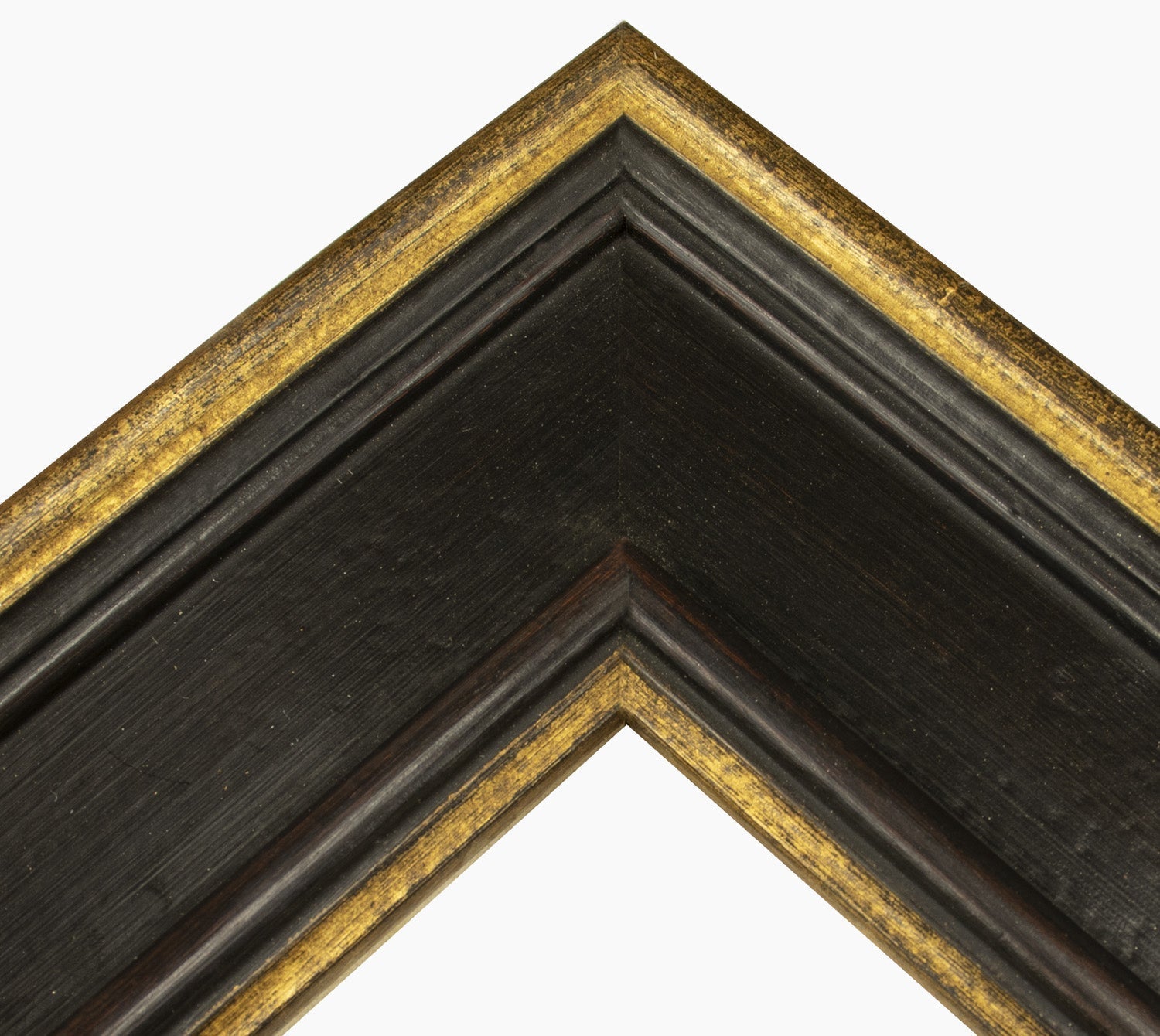 740.601 cadre en bois noir avec des fils d'or mesure de profil 100x50 mm Lombarda cornici S.n.c.