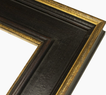 740.601 cadre en bois noir avec des fils d'or mesure de profil 100x50 mm Lombarda cornici S.n.c.