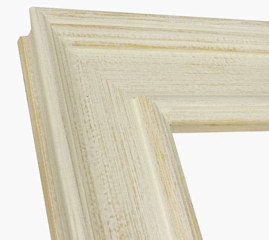740.915 cadre en bois à fond ocre blanc mesure de profil 100x50 mm Lombarda cornici S.n.c.