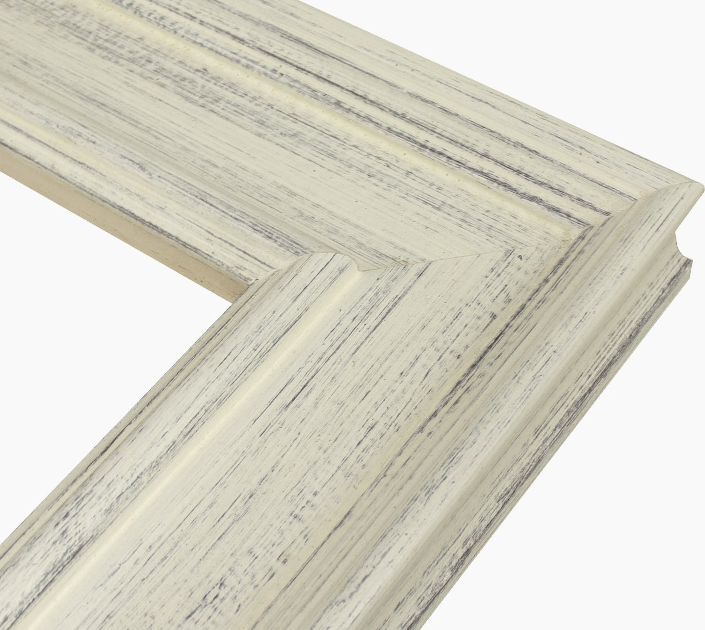 740.920 cadre en bois blanc avec fond marron mesure de profil 100x50 mm Lombarda cornici S.n.c.